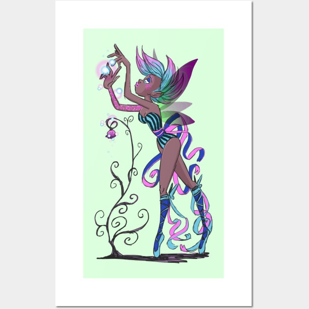 Punk Pixie Ballet Wall Art by JenjoInk